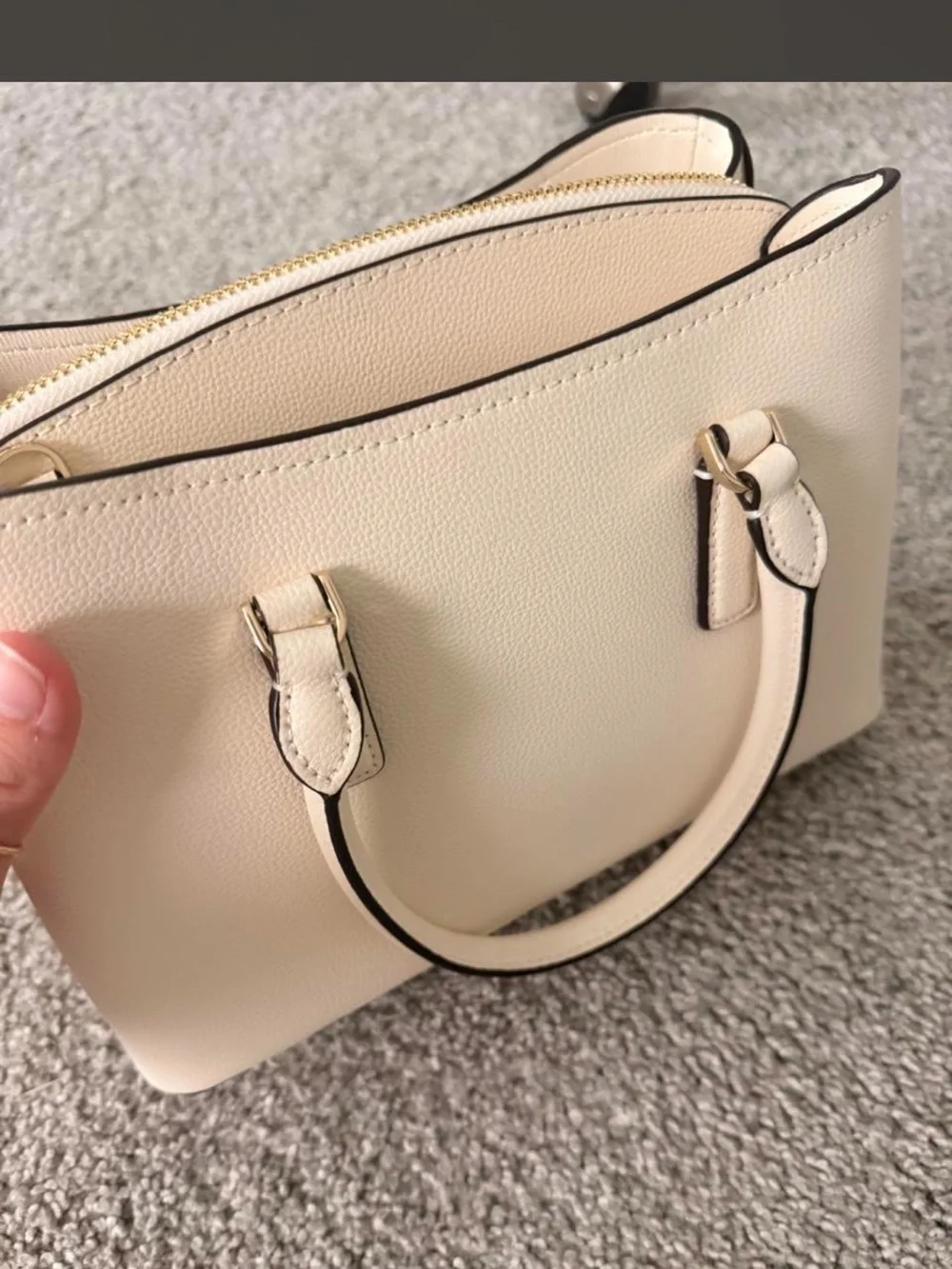 kate spade Cream Pebbled Leather Top-Handle Satchel